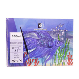 Alex Schoeller Art Watercolour Pad Spiralli Sulu Boya Defteri Blok 300 gr. A3 12 yaprak - 1