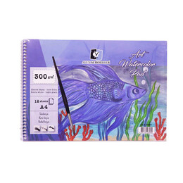 Alex Schoeller Art Watercolour Pad Spiralli Sulu Boya Defteri Blok 300 gr. A4 12 yaprak - 1