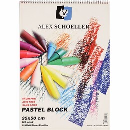 Alex Schoeller Artist Pastel Boya Defteri Fon Blok 220 gr. 35x50 cm. 15 sayfa - 1