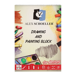 Alex Schoeller Drawing & Painting Block Dokulu Resim ve Eskiz Çizim Defteri 220 gr. 35x50 cm. 15 Sayfa - 1