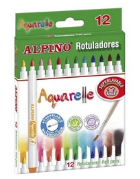 Alpino Aquarelle Fırça Uçlu Keçeli Kalem 12 Renk - 1