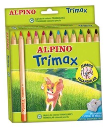 Alpino Trimax Üçgen Jumbo Kuru Boya 12 Renk - 1