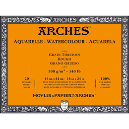 Arches Sulu Boya Defteri Blok Rough - Kalın Doku 300 gr. 46x61 cm. 20 Yaprak - 1