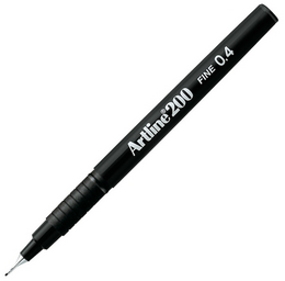 Artline 200 Fineliner 0.4 mm. İnce Uçlu Yazı ve Çizim Kalemi SİYAH - 1