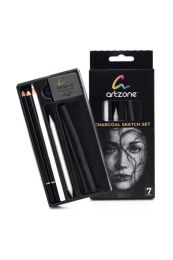 Artzone Charcoal Sketch Set Kömür Karakalem Eskiz Çizim Seti 7 Parça - 1