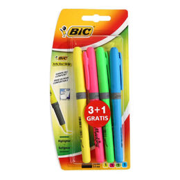 Bic Brite Liner Grip Fosforlu Kalem Seti Kalem Tipi 4'Lü (824757) - 1