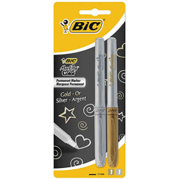 Bic İntensity Permanent Markör Altın Gümüş 2'Li (900340) - 1