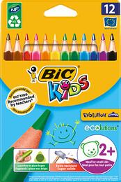 Bic Kids Evolution Triangle Üçgen Jumbo Boya Kalemi 12 Renk - 1