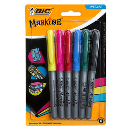 Bic Marking Color Permanent Marker 6 Renk Blister - 1