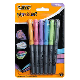 Bic Marking Color Permanent Marker Pastel Renkler 6 Renk Blister - 1