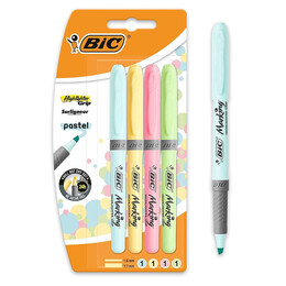 Bic Marking Highlighter Grip İşaretleme Kalemi Seti 4 Renk Pastel Renkler - 1