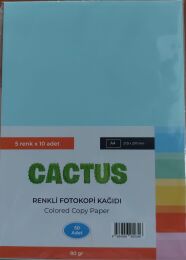 Cactus Fotokopi Kağıdı Renkli A4 80 gr. 50'li 5 Renk - 1