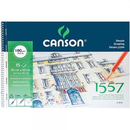 Canson 1557 Dessin Resim ve Eskiz Çizim Defteri 180 gr. 35x50 cm. 15 Sayfa - 1