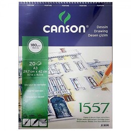 Canson 1557 Dessin Resim ve Eskiz Çizim Defteri 180 gr. A3 20 Sayfa - 1