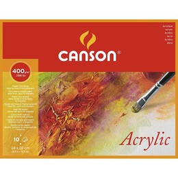 Canson Acrylic Blok Akrilik ve Sulu Boya Defteri Blok 400 gr. 24x32 cm. 10 yaprak - 1