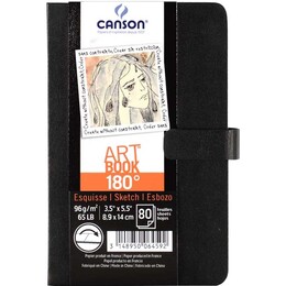 Canson Art Book 180° Açılabilen Eskiz Çizim Defteri 96 gr. 8.9x14 cm. 80 Sayfa - 1