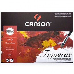 Canson Figueras Tuval Görünümlü Yağlı Boya Defteri 290 gr. 19x25 cm. 10 yaprak - 1