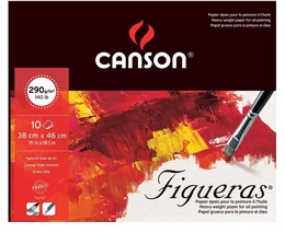 Canson Figueras Tuval Görünümlü Yağlı Boya Defteri 290 gr. 38x46 cm. 10 yaprak - 1