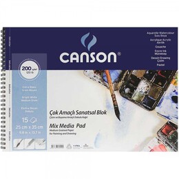 Canson Finface Çok Amaçlı Sanatsal Resim ve Eskiz Çizim Defteri 200 gr. 35x50 cm. 15 Sayfa - 1