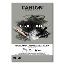 Canson Graduate Mixed Media Çok Amaçlı Eskiz Çizim Defteri Gri Yaprak 220 gr. A4 30 Sayfa - 1