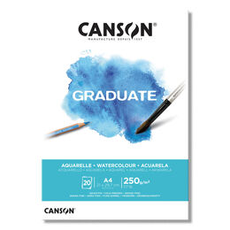 Canson Graduate Watercolour Sulu Boya Defteri Blok 250 gr. A4 20 yaprak - 1