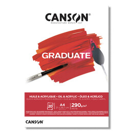 Canson Graduate Yağlı Boya ve Akrilik Boya Defteri Blok 290 gr. A4 20 yaprak - 1