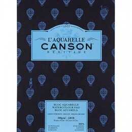 Canson Heritage Sulu Boya Defteri Blok Rough - Kalın Doku 300 gr. 26x36 cm. 12 yaprak - 1