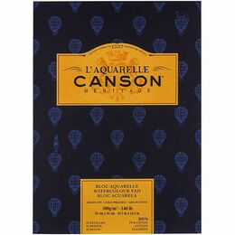 Canson Heritage Sulu Boya Defteri Blok Soğuk Baskı - Orta Doku 300 gr. 26x36 cm. 12 yaprak - 1