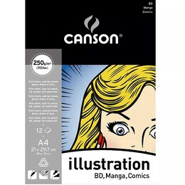 Canson Illustration Manga Marker Çizim Defteri A4 250 gr. 12 Sayfa - 1