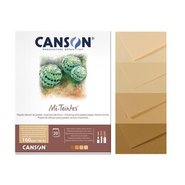 Canson Mi-Teintes Pastel Boya Defteri Blok 160 gr. 24x32 cm. 30 yaprak EARTH TONES - 1