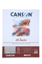 Canson Mi-Teintes Pastel Boya Defteri Blok 160 gr. 32x41 cm. 30 yaprak GREY TONES - 1