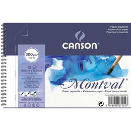 Canson Montval Spiralli Sulu Boya Defteri Blok 300 gr. A6 12 yaprak - 1