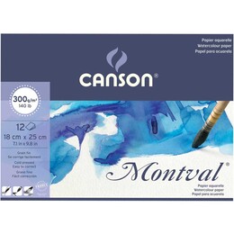 Canson Montval Sulu Boya Defteri Blok 300 gr. 18x25 cm. 12 yaprak - 1