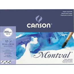 Canson Montval Sulu Boya Defteri Blok 300 gr. 24x32 cm. 12 yaprak - 1