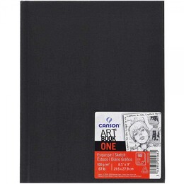 Canson One Art Book Sert Kapak Eskiz Çizim Defteri 100 gr. 21.6x27.9 cm. 98 Sayfa - 1