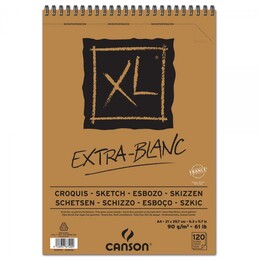 Canson XL Ekstra Beyaz Eskiz Çizim Defteri 90 gr. A4 120 Sayfa - 1