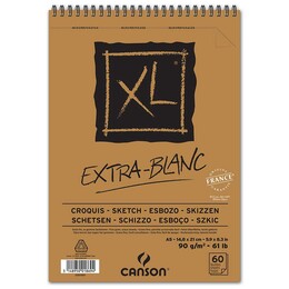 Canson XL Ekstra Beyaz Eskiz Çizim Defteri 90 gr. A5 60 Sayfa - 1