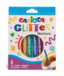 Carioca Glitter Marker Simli Keçeli Kalem 6 Renk - 1