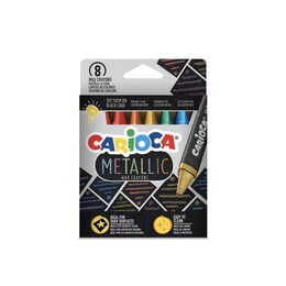 Carioca Metalik Wax Crayons Maxi Yıkanabilir Mum Boya 8 Renk - 1