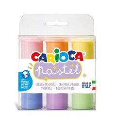 Carioca Pastel Tempera Süper Yıkanabilir Guaj Boya Seti 6 Renk x 25 ml. - 1