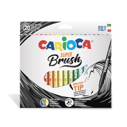 Carioca Super Brush Fırça Uçlu Keçeli Boya Kalemi 20 Renk - 1