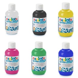 Carioca Tempera Yıkanabilir Poster Boya 250 ml. x 6 Renk Set - 1