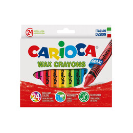 Carioca Wax Crayons Maxi Yıkanabilir Jumbo Mum Boya 24 Renk - 1