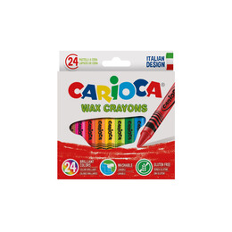 Carioca Wax Crayons Yıkanabilir Mum Boya 24 Renk - 1