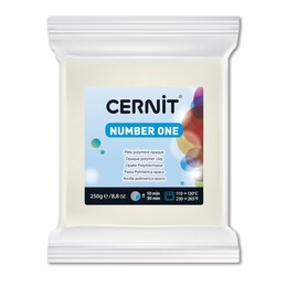 Cernit Number One Polimer Kil 250 gr. 027 WHITE OPAQUE - 1