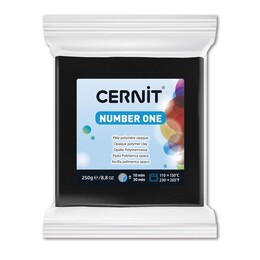 Cernit Number One Polimer Kil 250 gr. 100 BLACK - 1