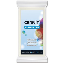 Cernit Number One Polimer Kil 500 gr. 027 WHITE OPAQUE - 1