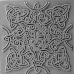 Cernit Texture Plate Silikon Polimer Kil Desen ve Doku Kalıbı 9x9 cm. CELTIC KNOT - 1