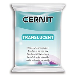 Cernit Translucent (Transparan) Polimer Kil 280 Turquoise Blue - 1