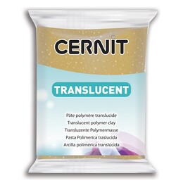 Cernit Translucent (Transparan) Polimer Kil 050 Glitter Gold - 1